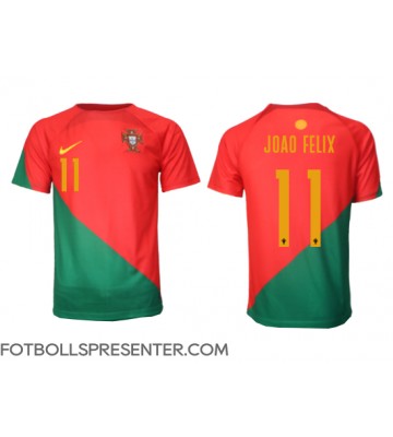 Portugal Joao Felix #11 Hemma Matchtröja VM 2022 Kortärmad